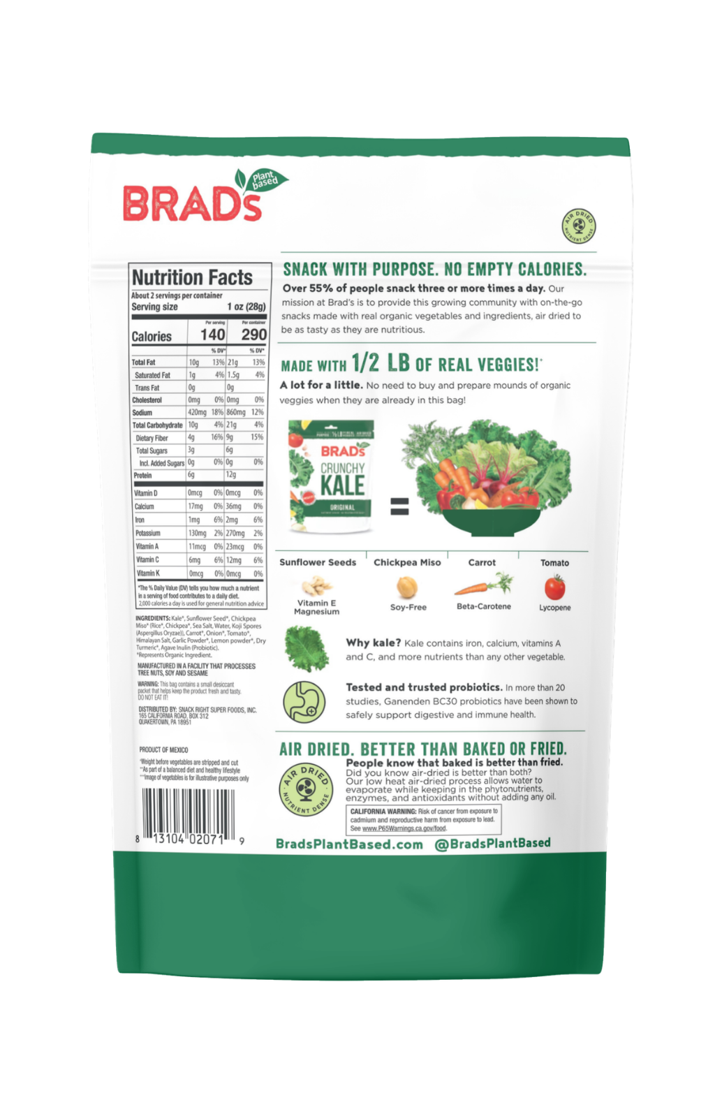 Crunchy Kale: Original w/Probiotics