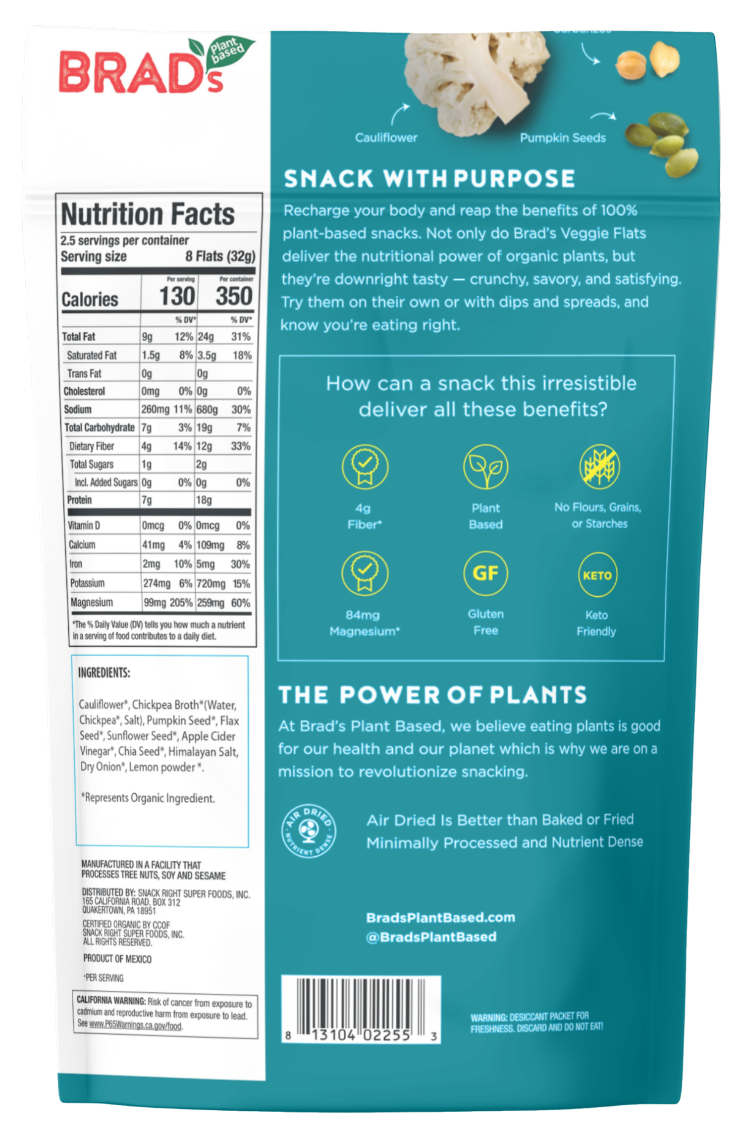 Veggie Flats: Sea Salt Cauliflower