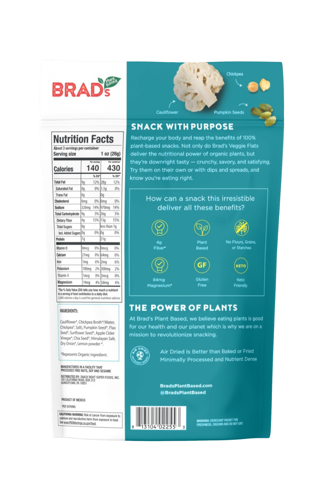 Veggie Flats: Sea Salt Cauliflower