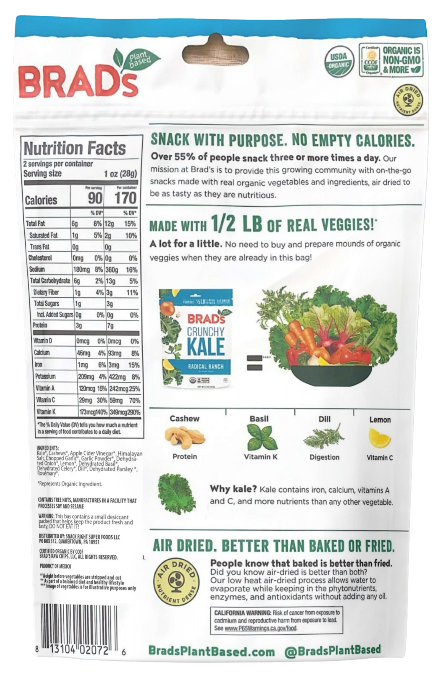 Crunchy Kale: Radical Ranch