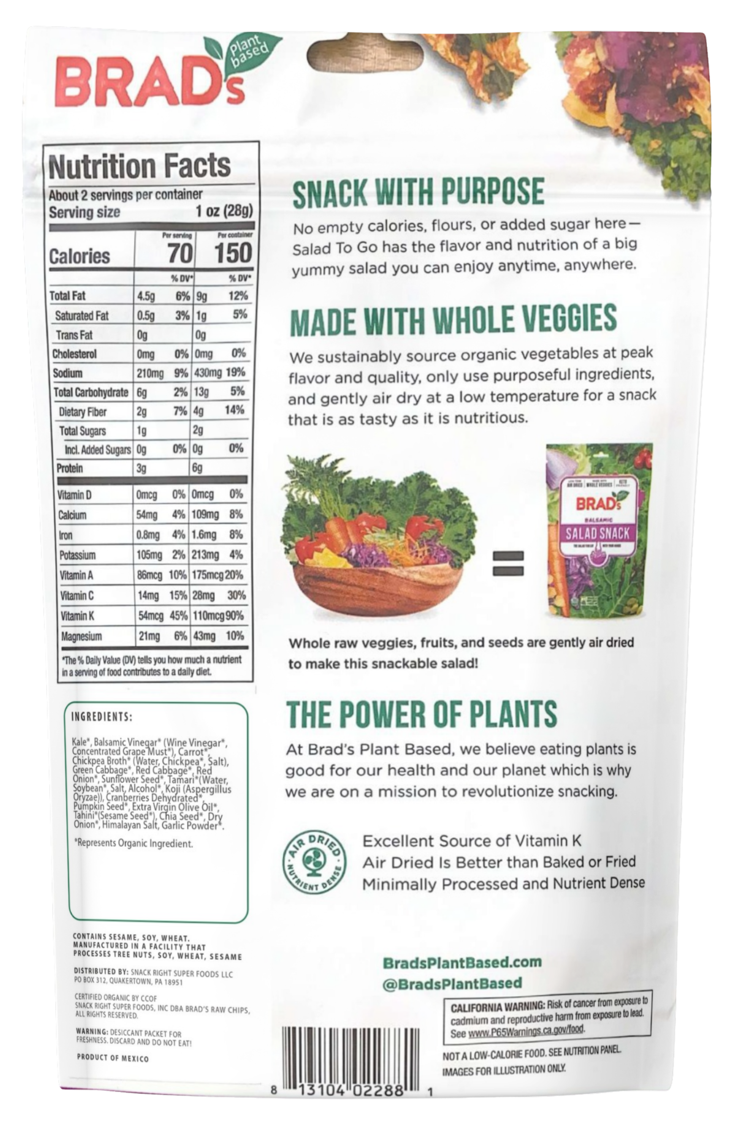 SALE!!! Salad Snack: Balsamic - Expires 03/13/26 & 03/14/26